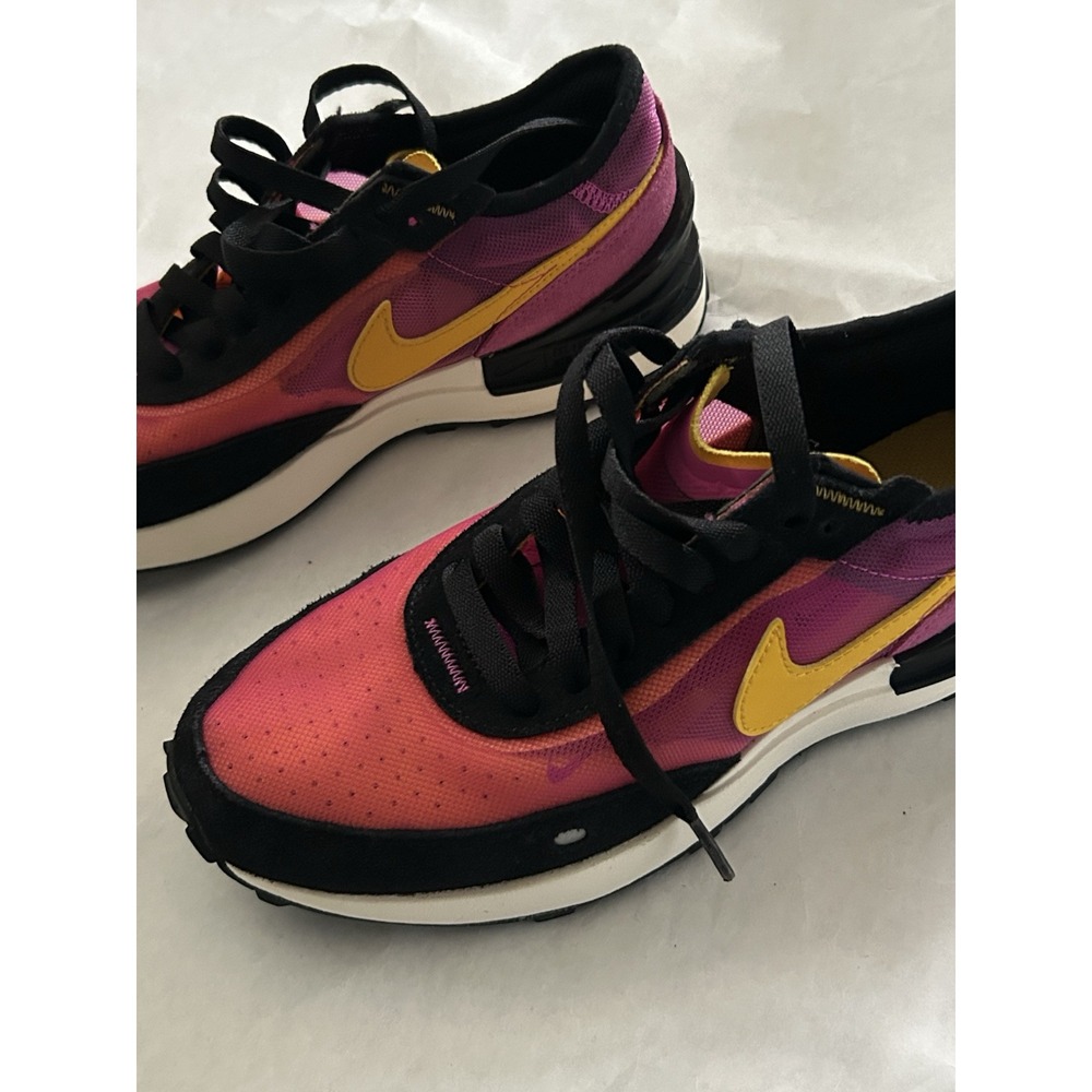 Nike Womens Waffle One DC2533-600 Pink Yellow Black Fuschia Size 6.5 —Youth 5y